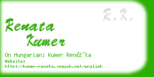 renata kumer business card